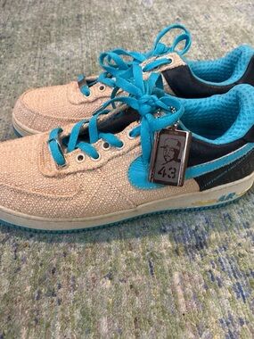 Thompson Beige & Turquoise Kids Sneakers